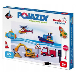 PUZZLE MAGNETYCZNE - POJAZDY