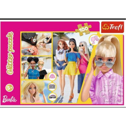 PUZZLE 100 BROKATOWA BARBIE 