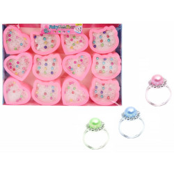 PIERŚCIONKI PERŁY 12 SZTUK 