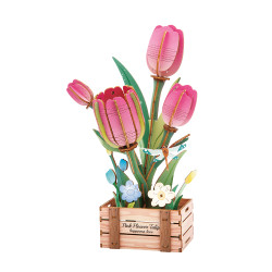 DIY DREWNIANE KWIATKI TULIPANY