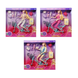 LALKA Z ROWEREM I AKCESORIAMI