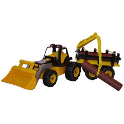 TRAKTOR STEYR Z ŁYŻKĄ + DREWNO