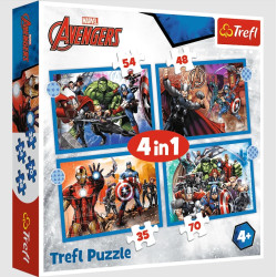 PUZZLE 4W1 ODWAŻNI AVENGERSI